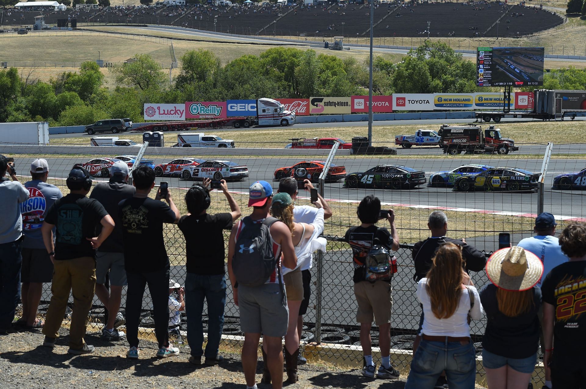 Fans during the 2024 NASCAR Cup Series Toyota/Save Mart 350 at Sonoma Raceway. Source: Getty